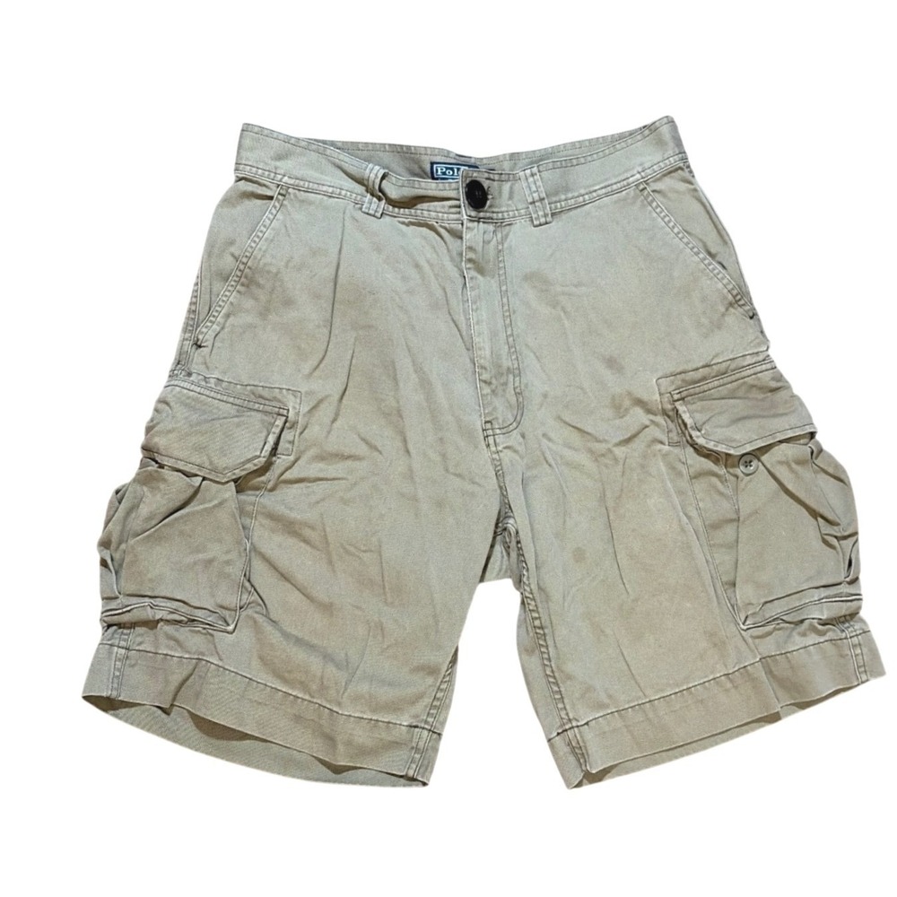 Polo Ralph Lauren Mens Classic Utility Hiking Cargo Shorts Tan Khaki 33